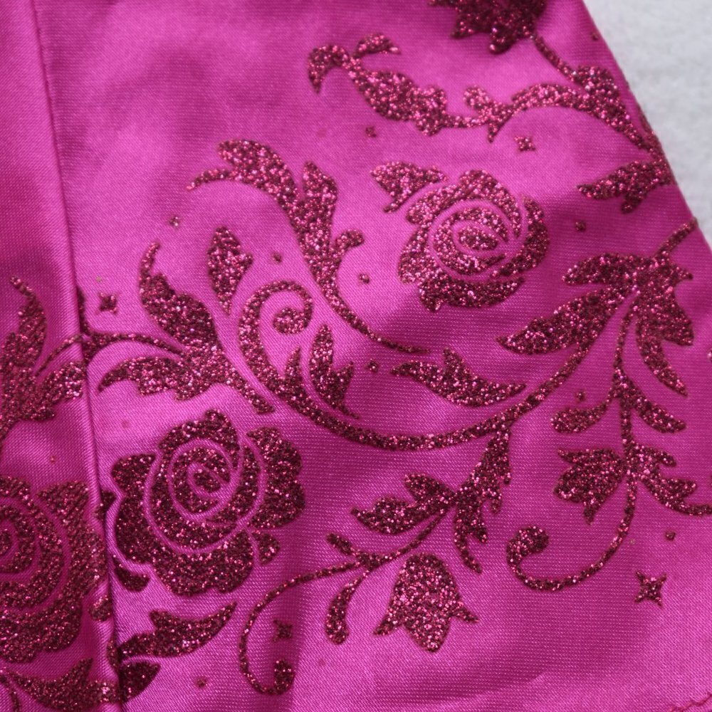 Disney Store Sleeping Beauty Pink Velvet Long Gown Dress Replacement Dress - Picture 10 of 10